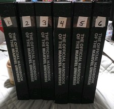 Marvel Universe Master Edition Official Handbook Complete 6 Binder Set Sorted... picture