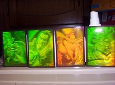 1995 FLEER BATMAN FOREVER METAL INSERT 4 CARD HOLOGRAM SET GOTHAM RIDDLER ROBIN picture