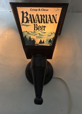 Vintage Schmidts Bavarian Beer Lighted Wall Sconce Lantern Bar Sign Rare WORKING picture