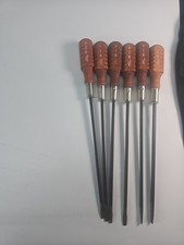 Vintage MAC Tools H8 FLAT Screwdriver Wood Handle Tools, USA Made Set picture