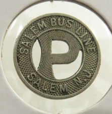 1946 Salem Bus Line Salem, NJ Transit Token - New Jersey picture