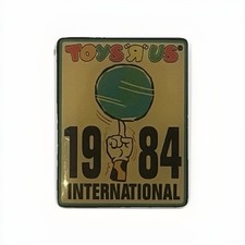 Vintage Toys R Us Pin Unique 1984 International Employee Metal Pin RARE picture