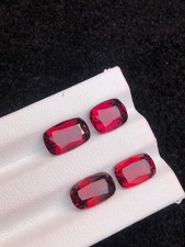 12.30Ct Natural Rhodolite Garnet Parcel 4 Pcs Rich Red Mixed Cut Gems picture