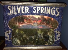 Antique 1930s Silver Springs Florida Glass Bottom Boat Diorama picture