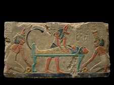 Rare Pharaonic Stela of God Anubis : Authentic Ancient Egyptian Artifact 235 BC picture