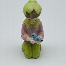 Vintage Josef Originals Little Pixie Kneeling Elf Mushroom Hat Figurine picture