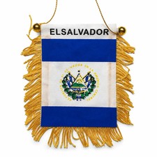 El Salvador Mini Banner Flag 4x6 – Salvadoran Pride Small Desk & Hand Flag picture