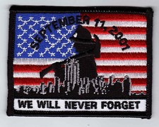 911 AMERICAN FLAG Patch 9-11 Tribute patch 911 memorial patch iron on 3.5