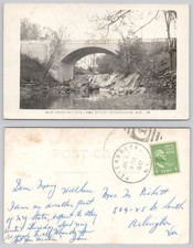 Vintage 1947 Petersburg NY Old Swimming Hole & Bridge RPPC Postcard picture