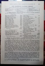 ~1910 Annual Train Report PERE MARQUETTE RAILROAD All Lines Rolling Stock Info picture