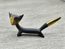 Vintage Austrian MCM Walter Bosse Baller Vienna Bronze Cat Cabinet Figure picture