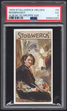 1908 Stollwerck Helden Album 10 Gruppe 436 #III Rembrandt PSA 3 *VG Pop 3,  4^* picture