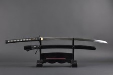Tomoe Crest Katana - 1080 Carbon Steel Hand Forged Full Tang Battle Ready Sharp picture