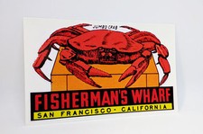 Fisherman's Wharf San Francisco Vintage Style Travel Decal / Vinyl Sticker picture