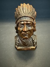 VINTAGE INDIAN CHIEF YOSEMITE NATIONAL PARK COIN BANK SOUVENIR  picture