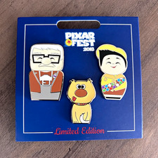 Disneyland Pixar Fest 2018 Pixar's Up 3 Pin Set Carl Russell & Dug LE 1500 picture