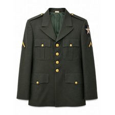 Vintage 60s US Army Wool Dress Uniform Jacket 37R 2nd Infantry Indianhead Patch picture