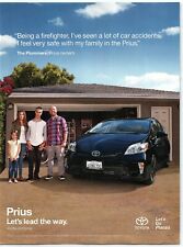 2014 TOYOTA PRIUS THE PLUMMERS FIREFIGHTER LET'S LEAD THE WAY PRINT AD Z2746 picture