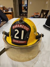 Vintage Cairns 1010 Firefighter Helmet W/ Leather Paramedic 21 Shield & Visor picture