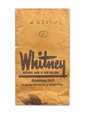 Vintage 1970s Whitney National Bank New Orleans Money Envelope Banking Ephemera picture