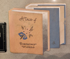 Vtg 1930s Stepped Book Birthday Card Mechanical Accordion Multi Tier Unused NOS picture