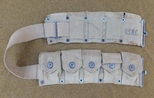 ORIGINAL WWII USMC U.S. MARINE CORPS M1923 CARTRIDGE BELT - BOYT 1943 picture