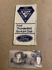 Vtg Seldom Seen 1970’s Ford Thunderbird Go-kart Club Patch Go Kart picture