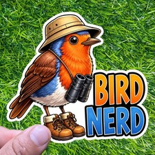 Bird Nerd Sticker Birdwatching Binoculars Decal Nature Finder Field Researcher picture