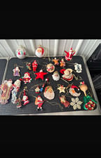 Assorted Lot  Santa Claus Hanging Christmas Ornaments Holiday Decor vintage  picture