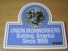 Retro UNION IRONWORKERS Iron Workers Building America Since 1896 IW Sticker picture