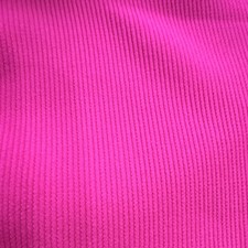 Vintage 70s 80s Hot Pink Fuchsia Tubular Rib Knit Fabric 25” x 2 Yards picture