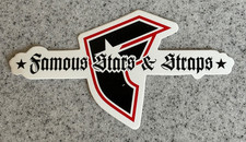 Famous Stars And Straps Vintage 2002 FMS Vinyl Sticker Rare Official Skate picture