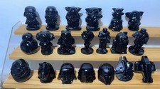 20pc Natural Obsidian Quartz Hand Carved Skull Crystal Reiki Healing Decor Gift picture