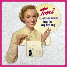 1950s Woman Toni Hair Vintage Advertising Sign 17