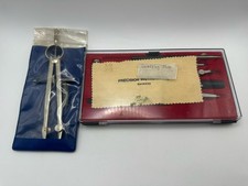 Vintage German & Japan Drafting Instrument Set All Original In Case picture