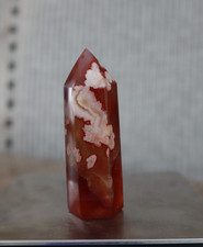 CARNELIAN FLOWER POINT 2.66 INCHES TALL/ 53.5 GRAMS picture