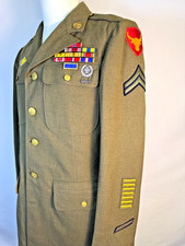 WWII WW2 US ARMY PHILIPPINE DIVISION COAST ARTILLERY CORPORAL UNIFORM - DATED picture