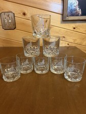 Lot Of 8 Wildlife Etched Grouse Quail Rock Whiskey Glasses picture