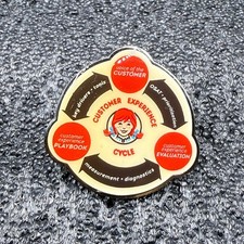 Wendy's Customer Experience Cycle Enamel Pin Fast Food Employee Collectible picture