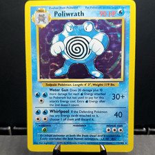 Pokémon TCG Poliwrath Holo Rare 13/102 Base Set  English WOTC Trading Card MP picture