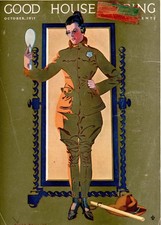 Coles Phillips 1917 Vintage Magazine Cover Woman Glossy Photo Reprint picture