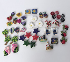 Vtg Lot 45 Quacker Factory Button Covers Ladybug Celestial Flamingos Lighthouse picture