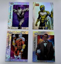 2025 Skybox Metal Universe Batman Lot 4 Deadshot Lucius Fox Zebra Man The Signal picture