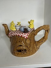 Vintage 1987 Sunshine Ceramics Teddy Bear Picnic Teapot England Rare picture