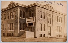 K45/ Frederick Oklahoma RPPC Postcard c1910 The High School Building 308 picture