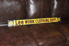 RARE LEE WORK CLOTHING STORE DISPLAY DEALER SIGN WEAR DENIM OVERALLS GAS OIL picture