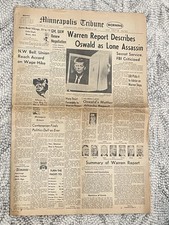 Vintage September 28 1964 Minneapolis Tribune Newspaper Section (7 Pages) JFK Wa picture