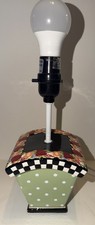 HTF MARY ENGELBREIT COTTAGE LAMP 1998 Black & White Checkered picture