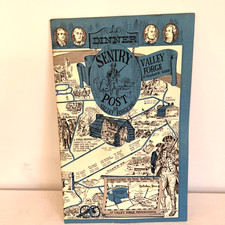 Vintage 1969 Sentry Post at Valley Forge Restaurant Dinner Menu Historic Map picture