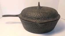 Vtg. Chicago Hardware Foundry CHF 89B Hammered Chicken Fryer W/Basting Lid 88C  picture